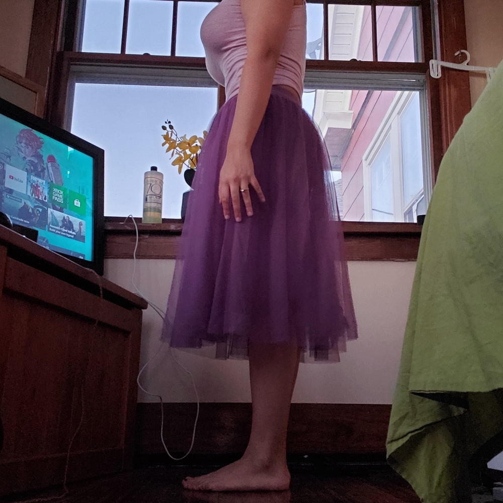 Deep Lavender Tulle Skirt - Picture 2 of 2